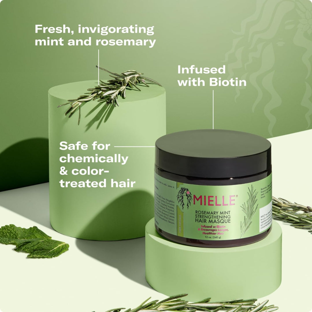 Mascarilla fortalecedora de menta y romero 355ml  Mielle