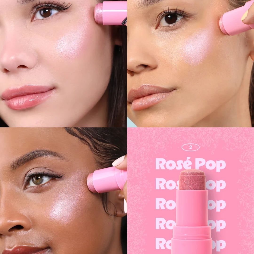 Iluminador Icy Glow Jelly Stick  002 rose pop