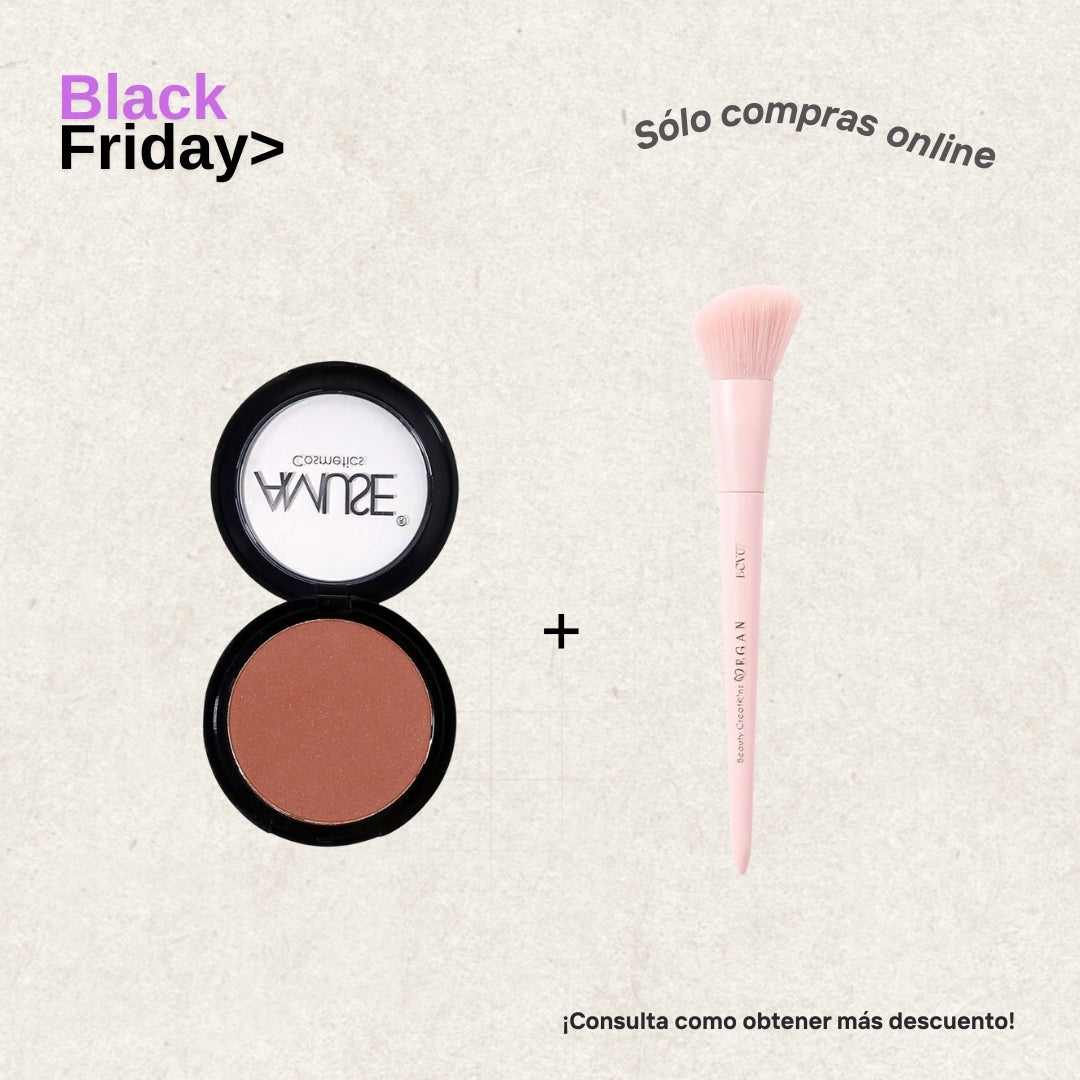 Combo 8 Blush Matte en Polvo + Brocha Black Friday