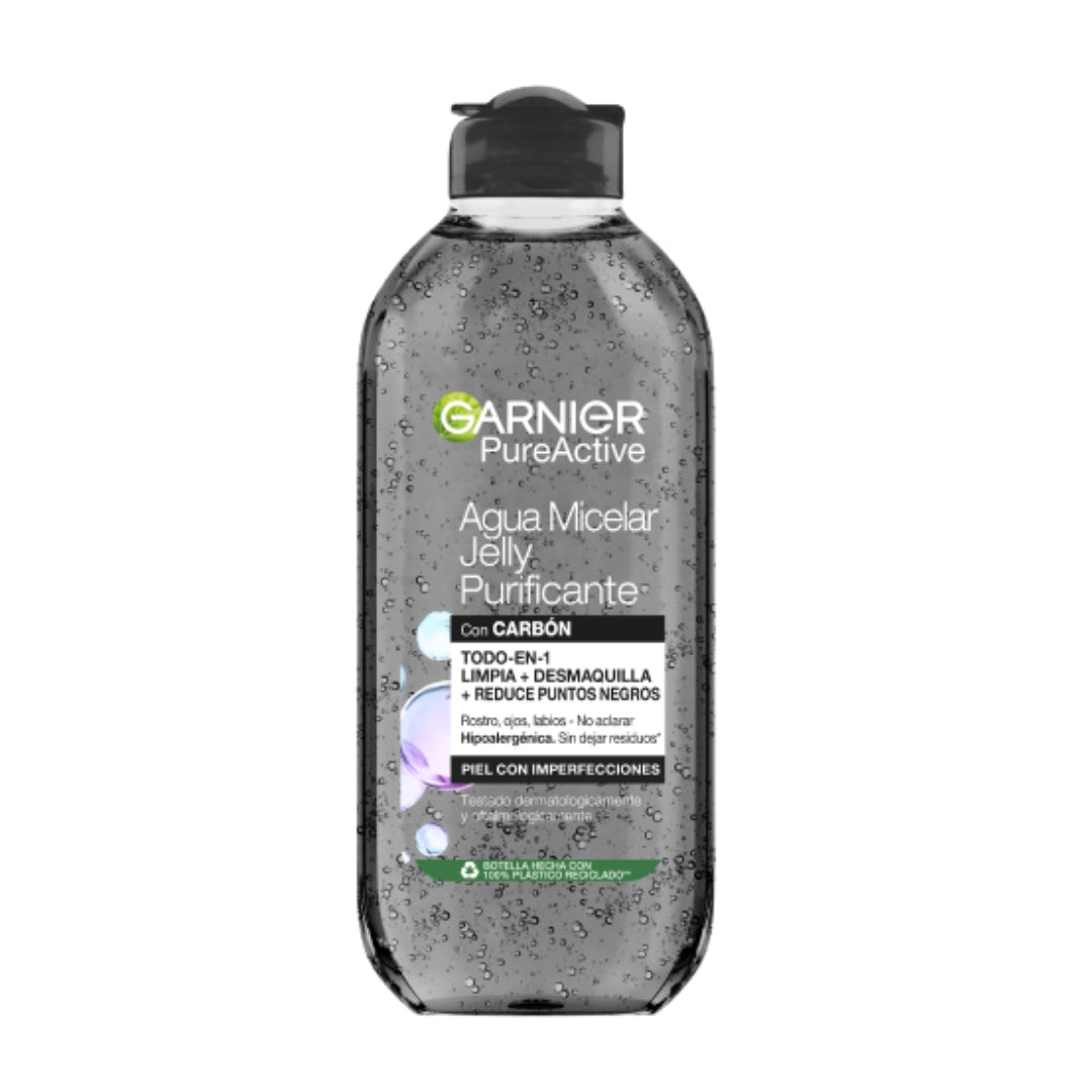 Agua Micelar con Carbón y Ácido Salicílico Garnier