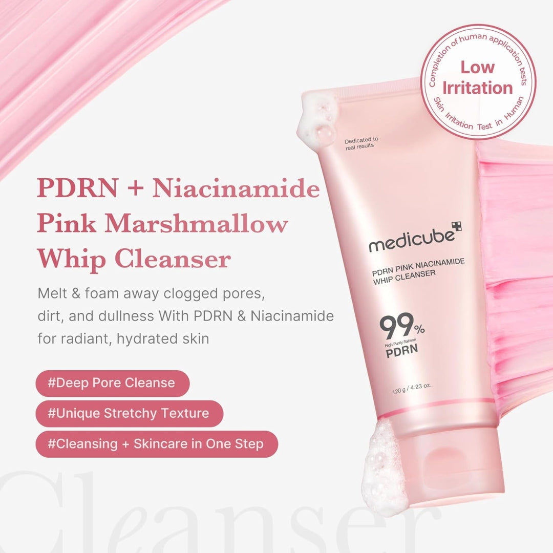 Limpiador Espumoso PDRN Pink Niacinamide Whip Cleanser - 120ml  Medicube