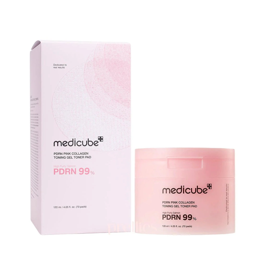 Pad  PDRN Pink Collagen Toning Gel Toner 70pcs Medicube