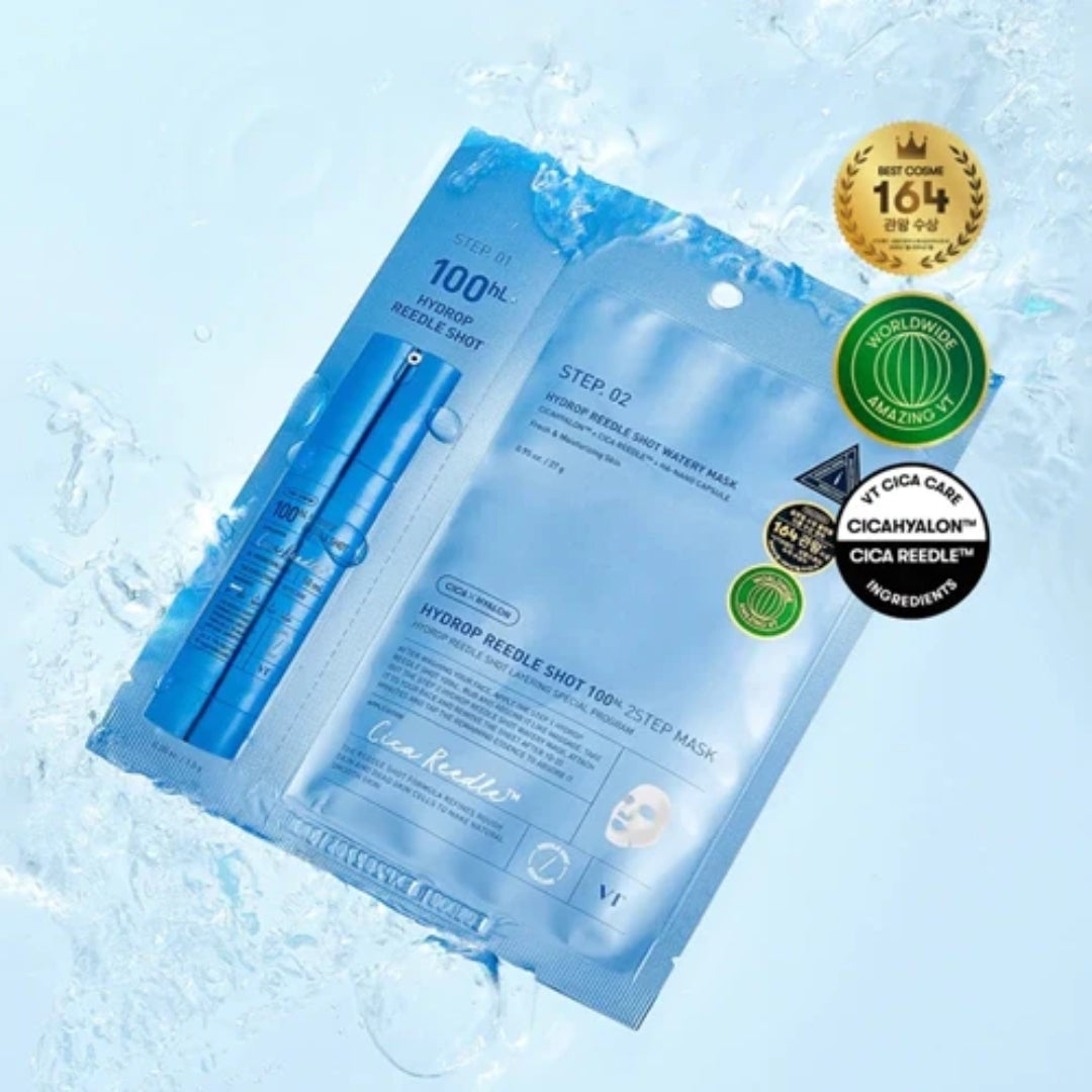 Mascarilla facial VT Hydrop Reedle Shot 100hL 2 Step Mask VT Cosmetics