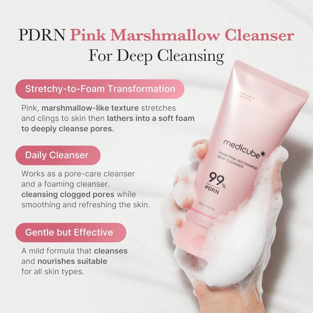 Limpiador Espumoso PDRN Pink Niacinamide Whip Cleanser - 120ml  Medicube