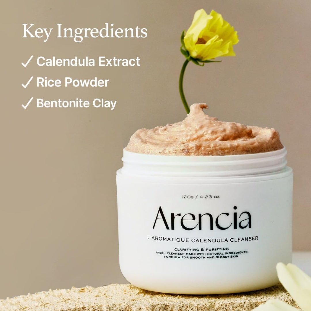 Limpiador Exfoliante Calendula Rice Mochi Fresh  - Moisturizing, Brightening & Deep-Cleansing (120g) Arencia