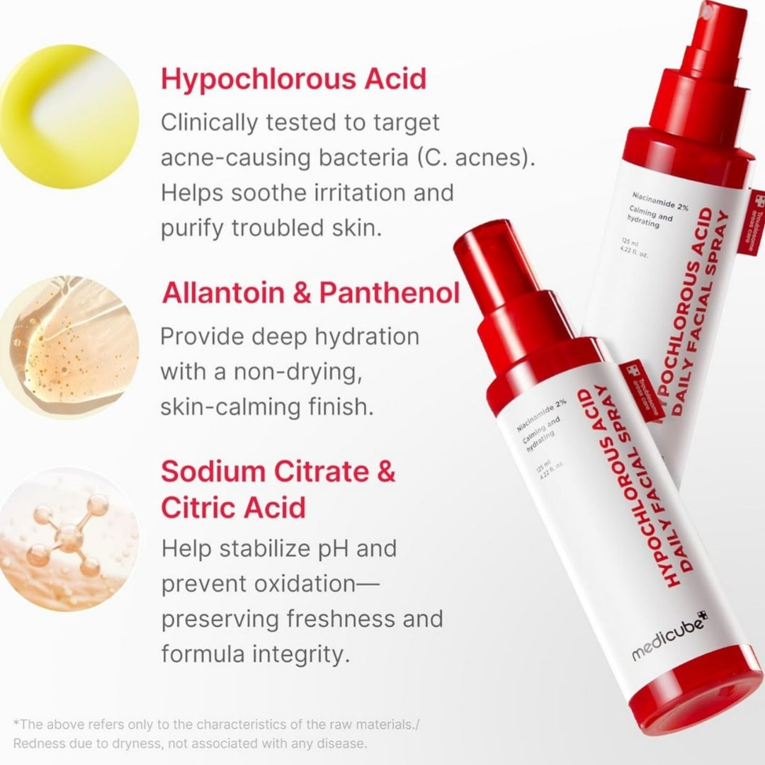 Spray facial (Bruma Hidratante) Hypochlorous Acid Daily Facial Spray 125ml Medicube