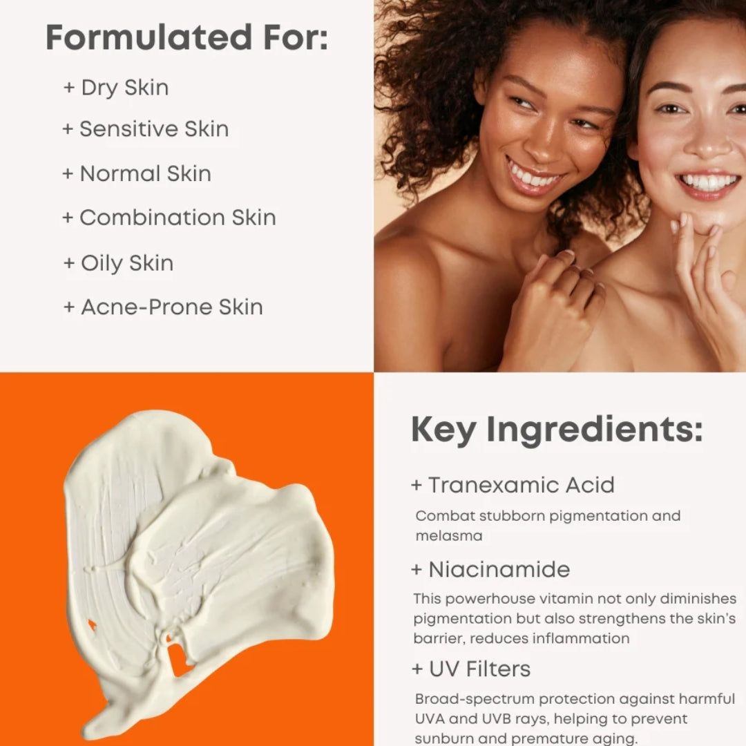 Protector Solar  MELA-PRO Tranexamic Acid Sun Screen 100ml Nine less