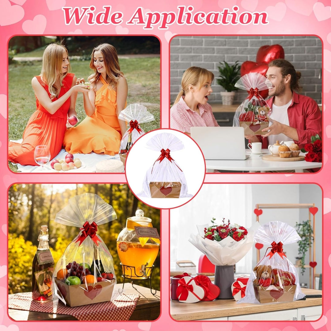 Cesta de regalo decorada San Valentin