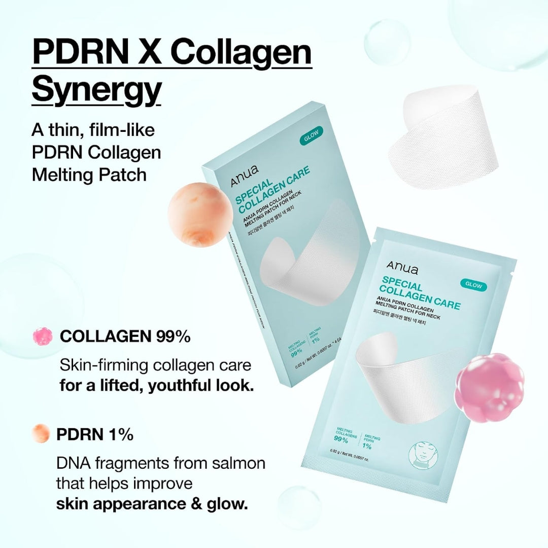 Parche para el Cuello PDRN Colágeno que Se disuelve 4 unidades ANUA