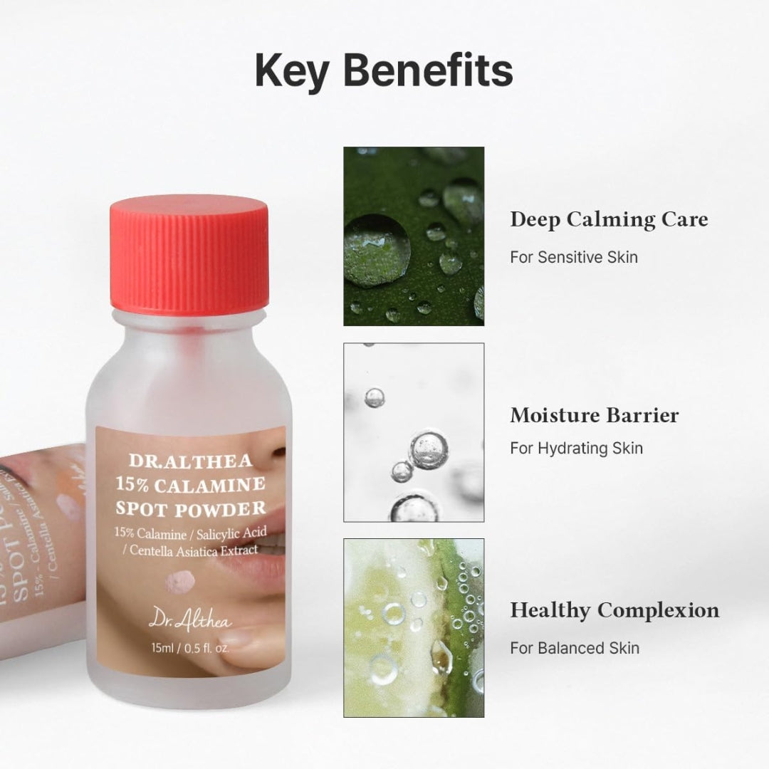 Tratamiento Localizador 15% Calamine Spot Powder - 15ml  Dr.Althea