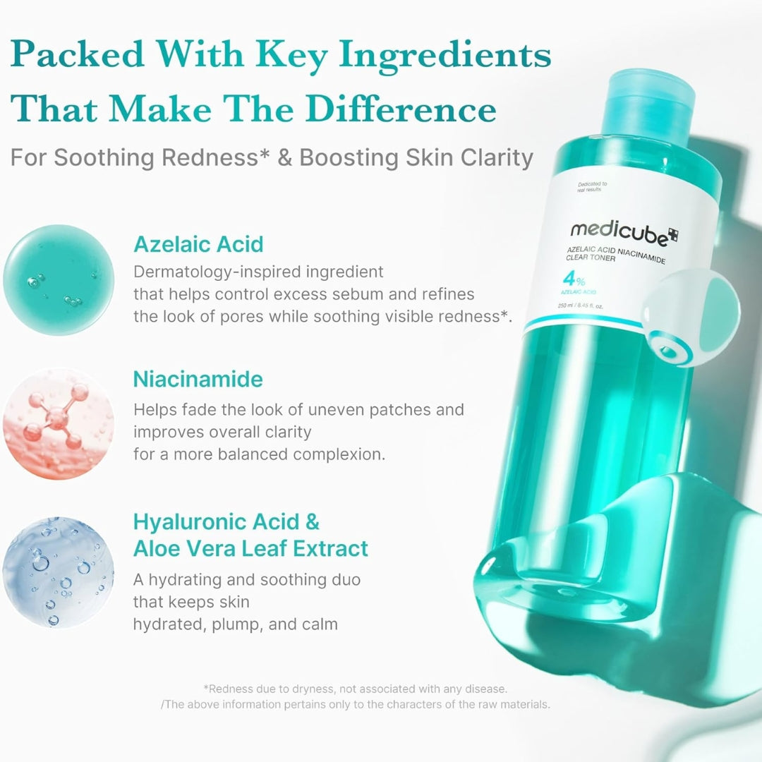 Tónico Azelaic Acid Niacinamide Clear Toner 250ml medicube