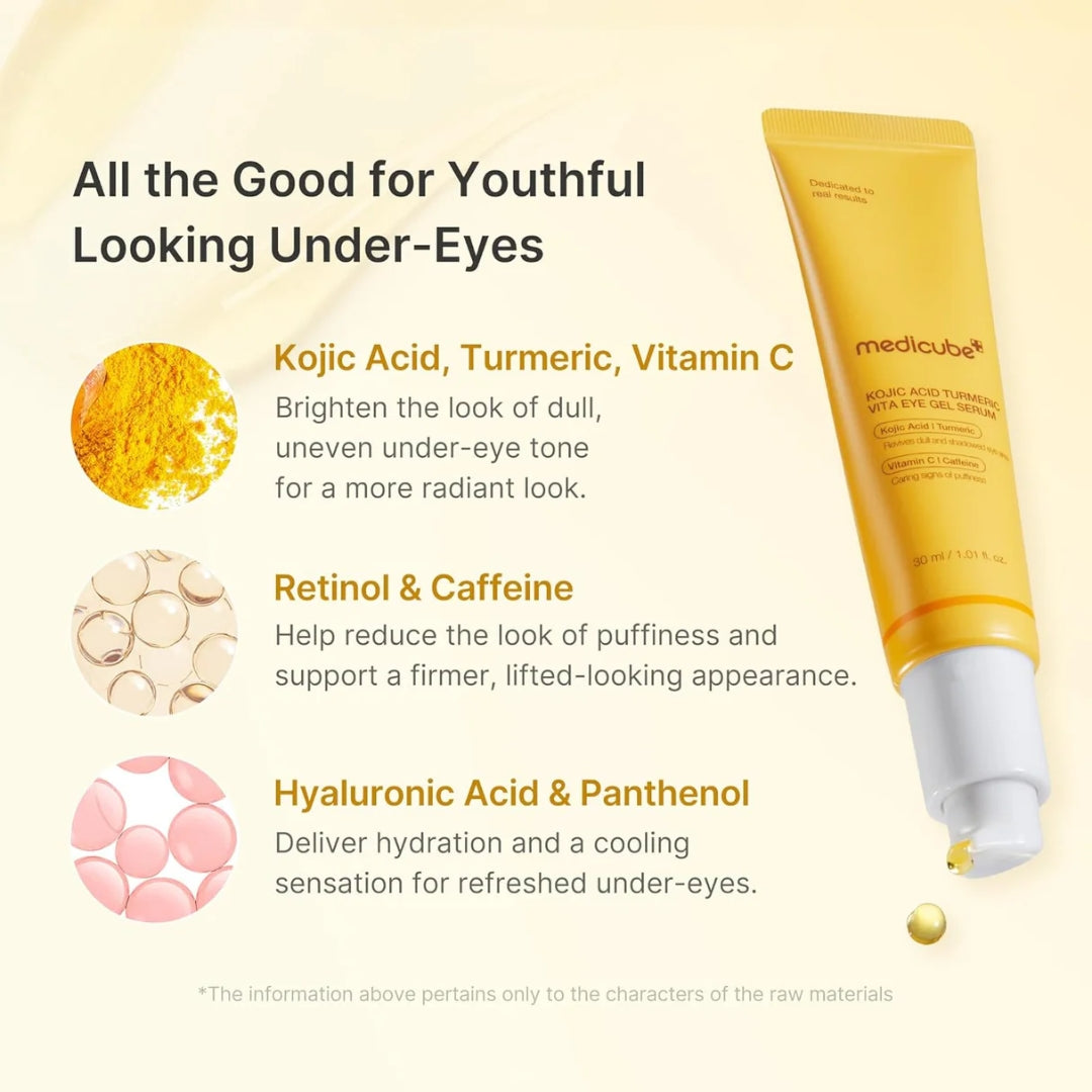 Contorno en gel con Kojic Acid Turmeric Vita Eye Gel Serum - 30ml Medicube