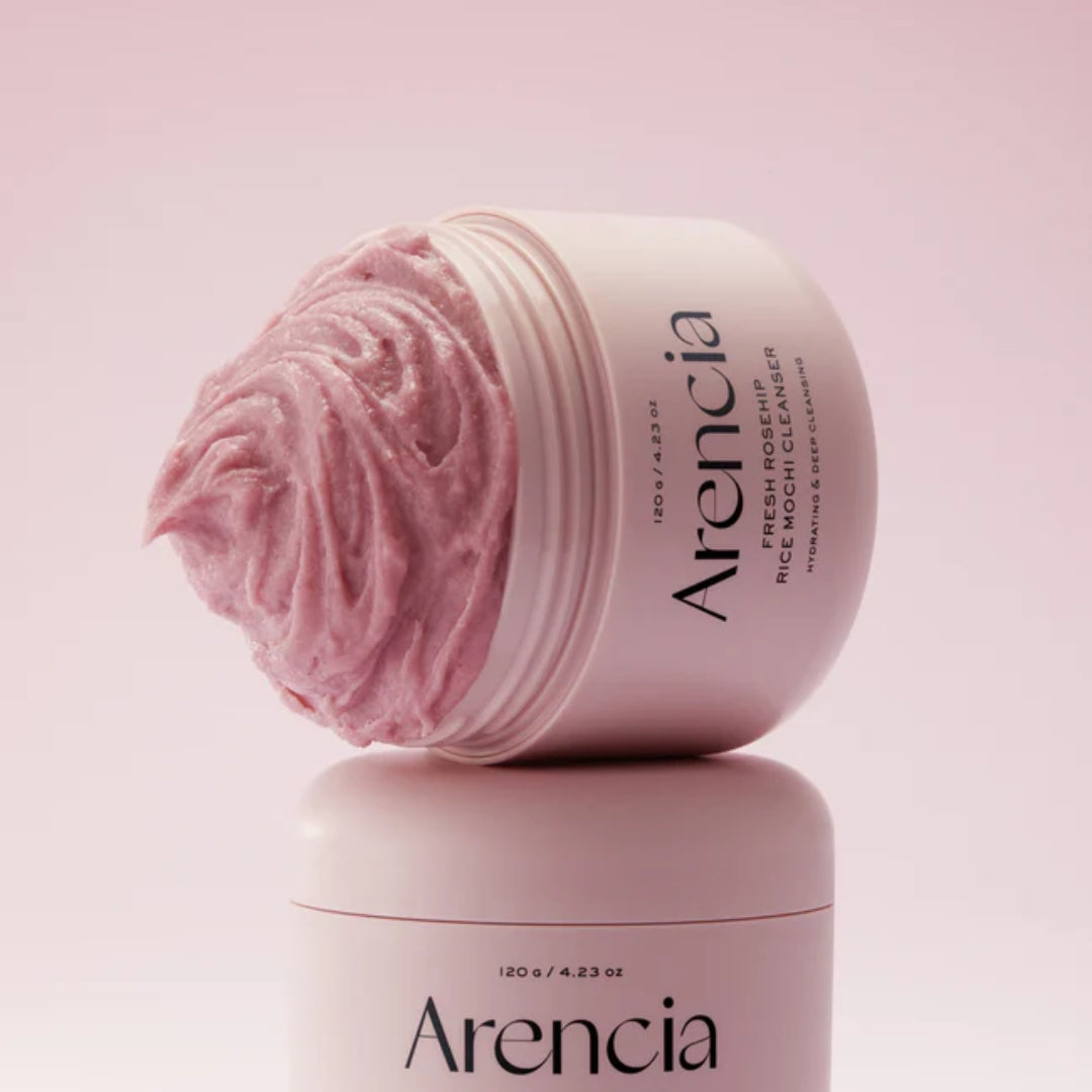 Limpiador Exfoliante Fresh Rosehip Rice Mochi Cleanser (120g) Limpiador Mochi de Arroz con Rosa Mosqueta Fresca Arencia