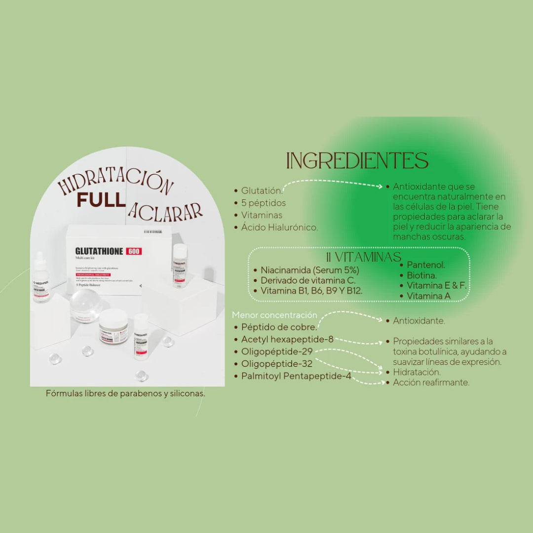 Kit Multi Cuidado - Glutathione 600  - MEDI-PEEL