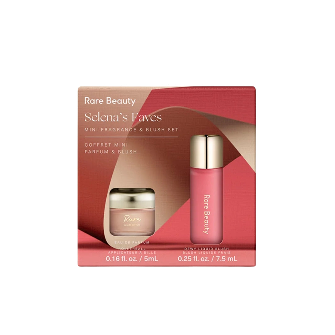Selena’s Faves Mini Fragrance & Blush Set Mini de fragancia y rubore Rare Beauty