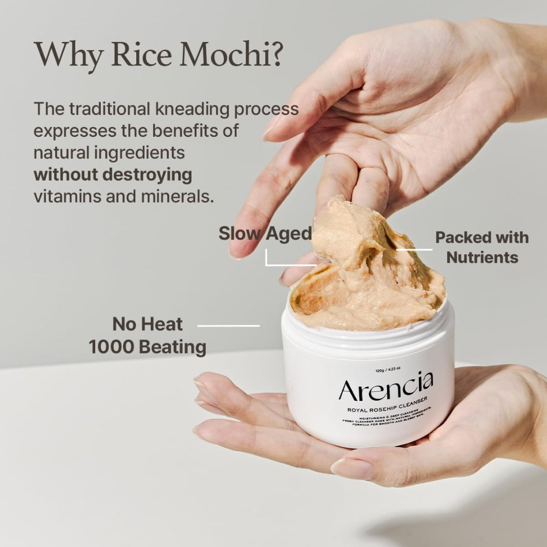Limpiador Exfoliante Calendula Rice Mochi Fresh  - Moisturizing, Brightening & Deep-Cleansing (120g) Arencia
