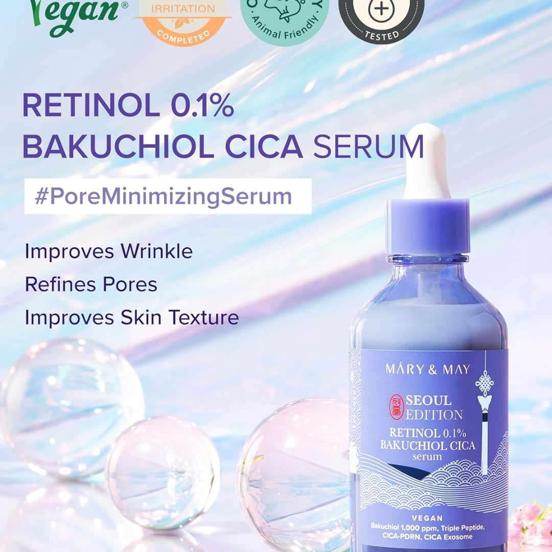 Serum Retinol 0.1% Bakuchiol Cica SEOUL EDITION 80ml Mary&May
