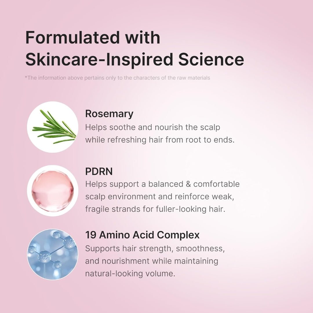 Combo de Shampoo, acondicionador y serum romero y PDRN Rosemary PDRN Medicube