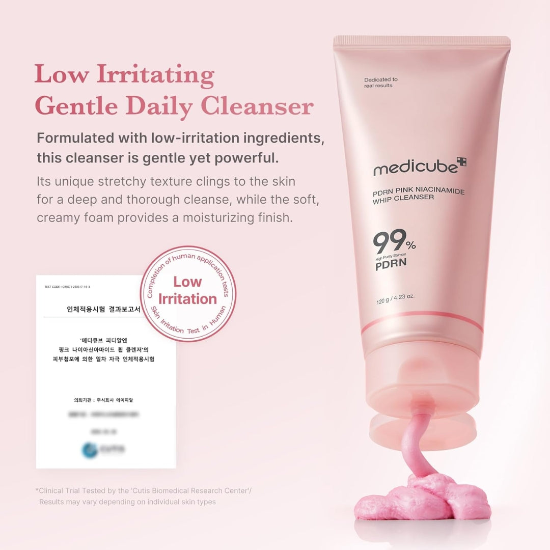 Limpiador Espumoso PDRN Pink Niacinamide Whip Cleanser - 120ml  Medicube