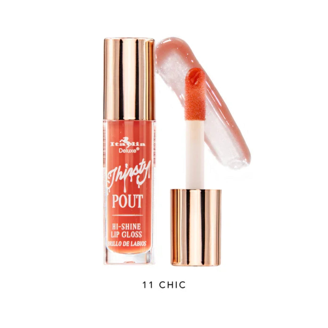Lip Gloss Thirsty Pout Hi-Shine  Italia Deluxe