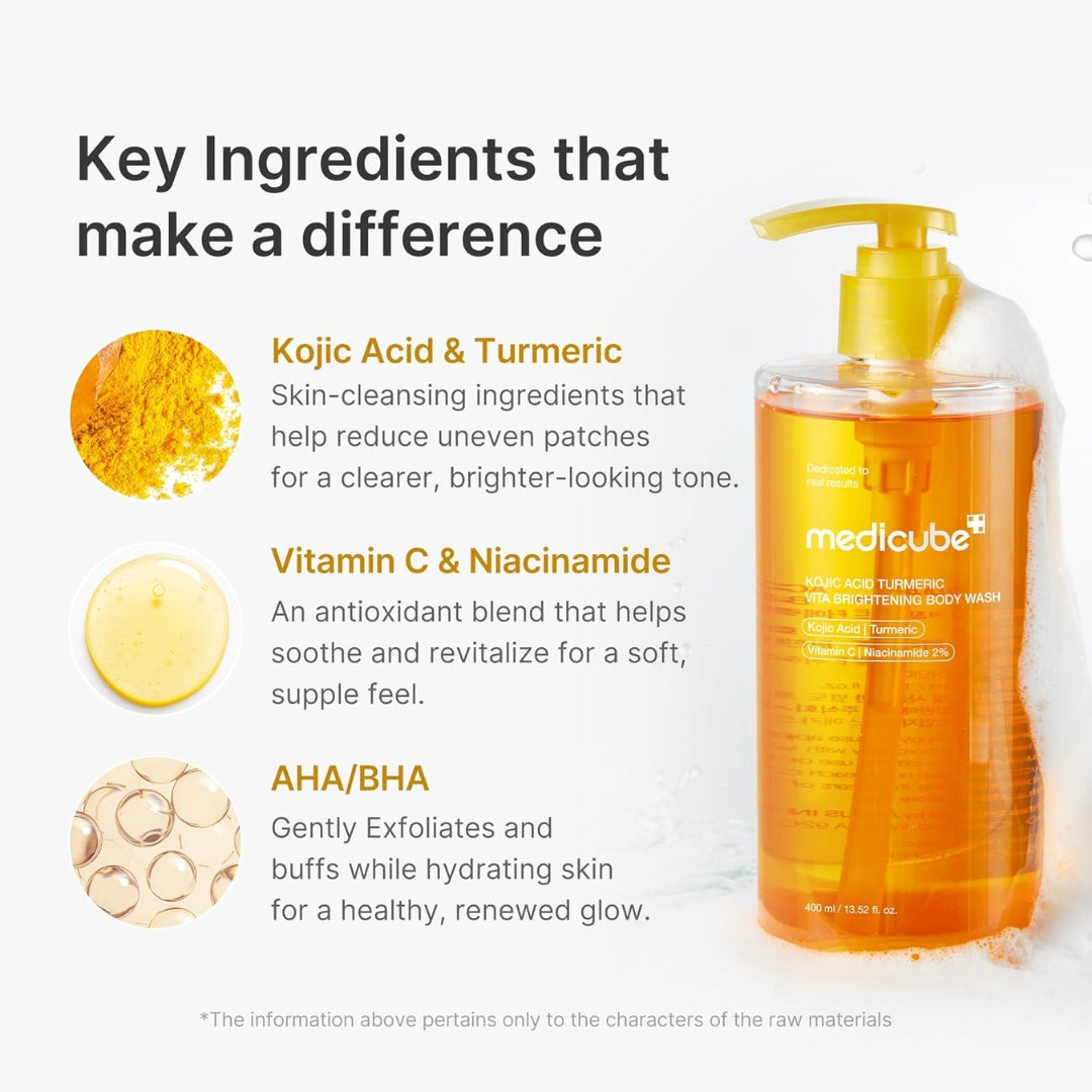 Gel de Ducha con Kojic Acid Turmeric Vita Brightening Body Wash 400ml Medicube