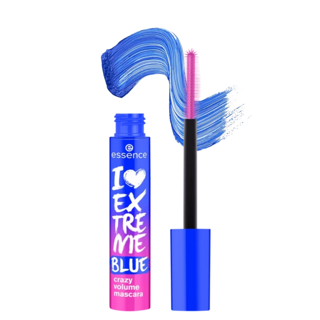 Máscara de pestañas I Love Extreme Azul crazy volume Essence