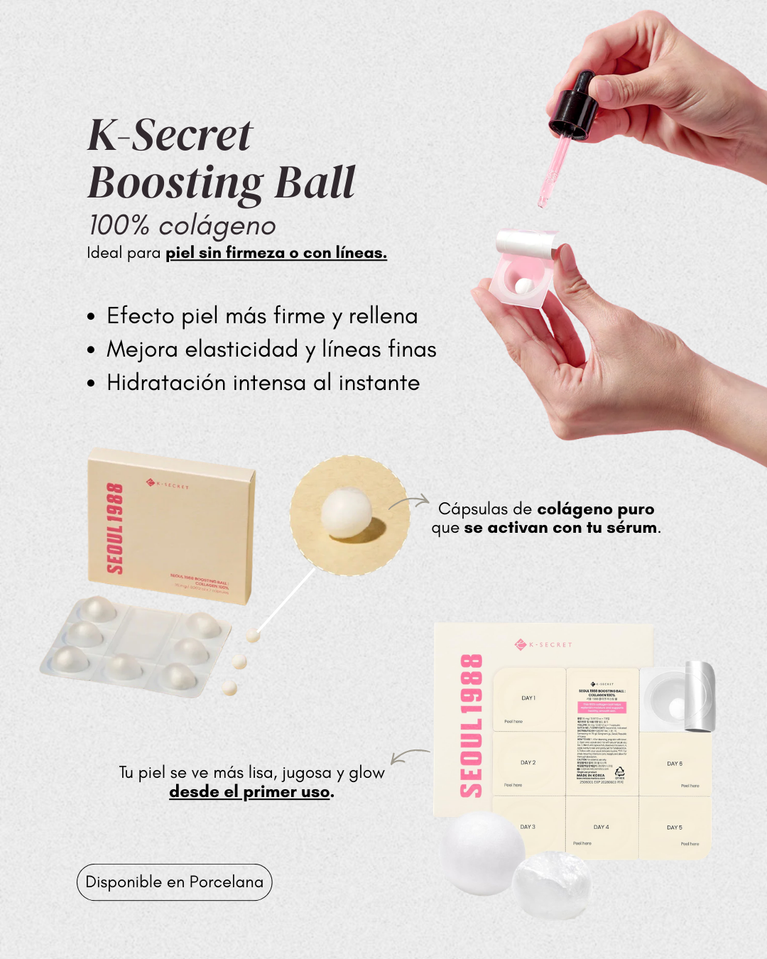 Capsulas Boosting Ball Collagen 100% 7ud KSECRET