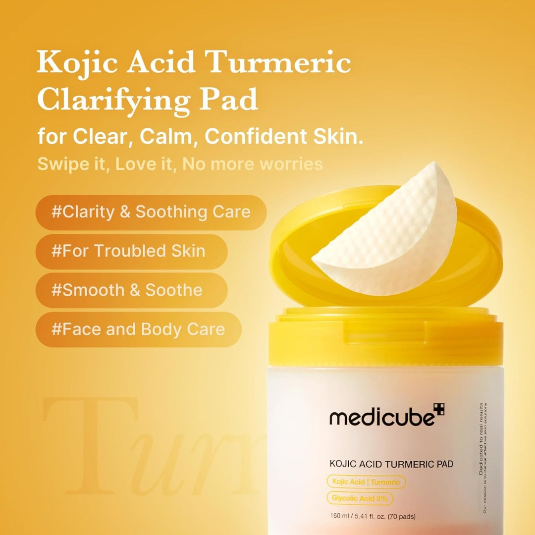 Pads (70ea)  Kojic Acid Turmeric Niacinamide Madicube f18