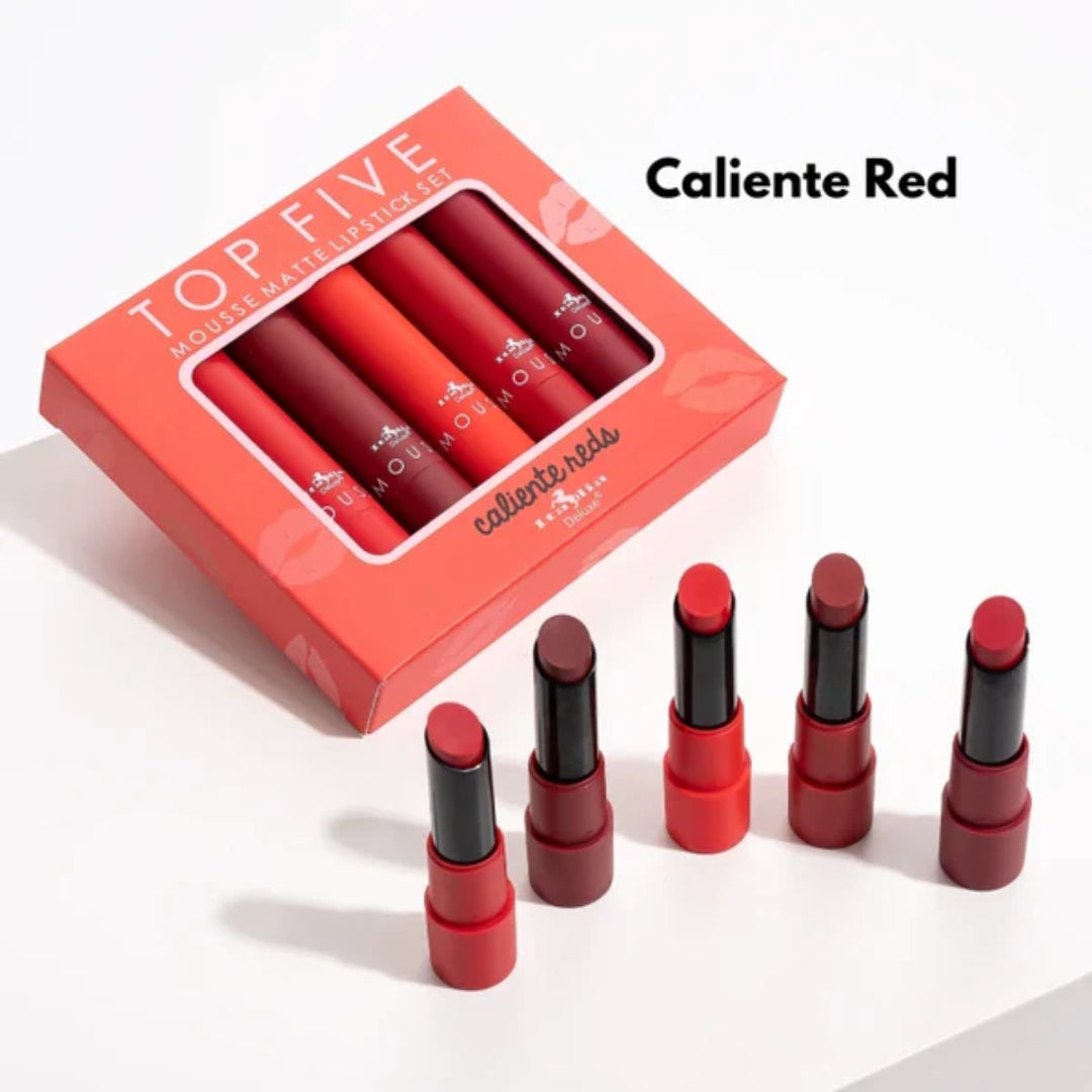 Set de labiales Top Five Caliente Reds Italia Deluxe